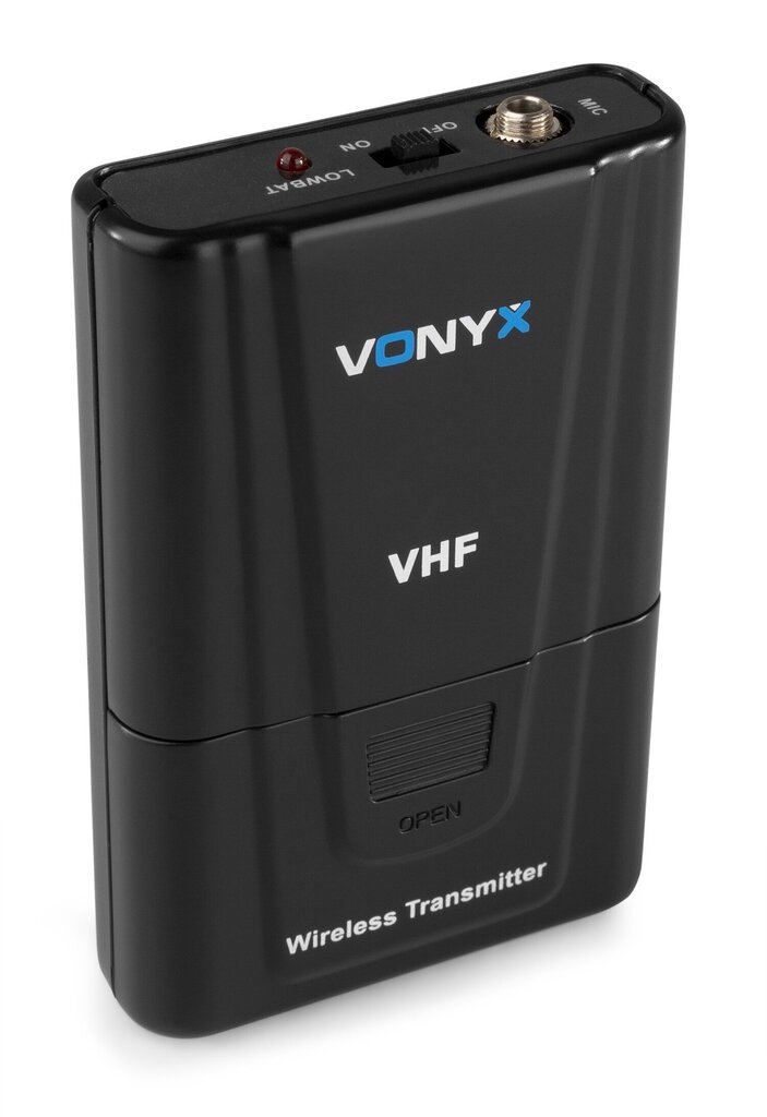 Vonyx WM512C 2-kanālu VHF Bezvadu mikrofonu komplekts cena un informācija | Mikrofoni | 220.lv