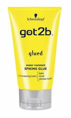 Гель для волос Schwarzkopf Got2B Water Resistant Spiking Glue, 150 мл цена и информация | Средства для укладки волос | 220.lv