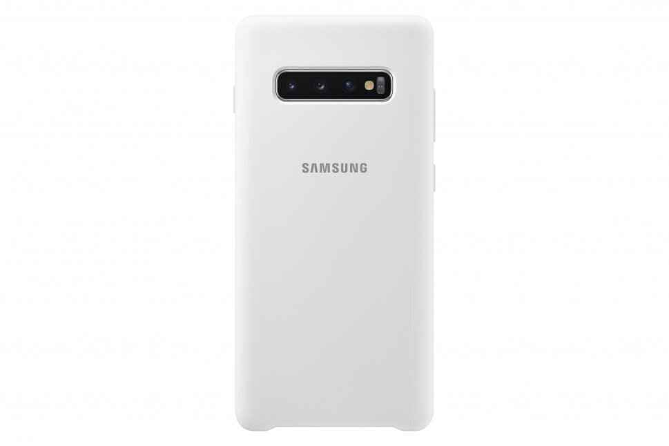 EF-PG975TWE Samsung Silicone Cover for G975 Galaxy S10 Plus White цена и информация | Telefonu vāciņi, maciņi | 220.lv