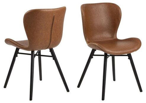 Комплект из 2-х стульев Batilda-A1, коричневый цена и информация | Стулья для кухни и столовой | 220.lv