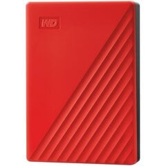 WD My Passport 4TB, USB 3.2, sarkans cena un informācija | Ārējie cietie diski | 220.lv