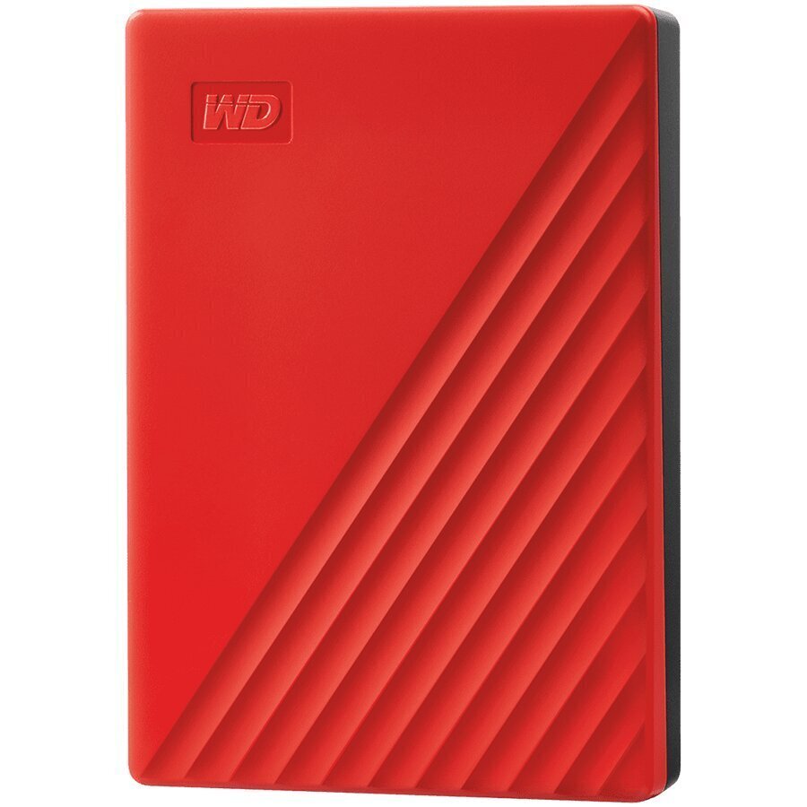 WD My Passport 4TB, USB 3.2, sarkans цена и информация | Ārējie cietie diski | 220.lv