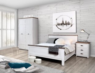 Кровать Forte Genoa 140x200 см, белая цена и информация | Кровати | 220.lv
