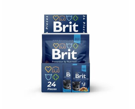 Brit Premium консервы для котят в мешочке Chicken Chunks Kitten 100г x 24шт цена и информация | Консервы для котов | 220.lv