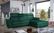 Stūra dīvāns Trevisco, kreisā puse, Zaļš cena un informācija | Stūra dīvāni | 220.lv