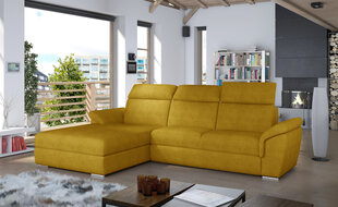 Stūra dīvāns Trevisco, kreisā puse, dzeltens цена и информация | Угловые диваны | 220.lv