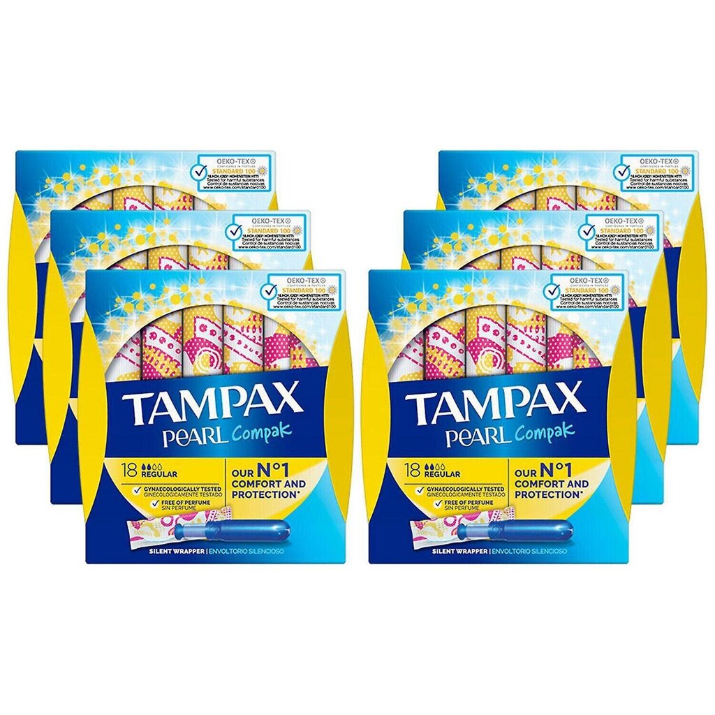 Tamponi Tampax Compak Regular 18 gab. cena un informācija | Tamponi, higiēniskās paketes, ieliktnīši | 220.lv