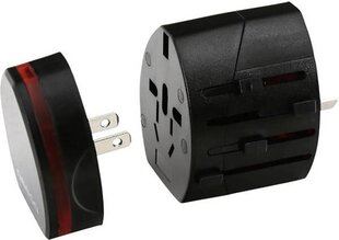 Omega ceļojuma adapteris 4in1 USB, Melns cena un informācija | Lādētāji un adapteri | 220.lv