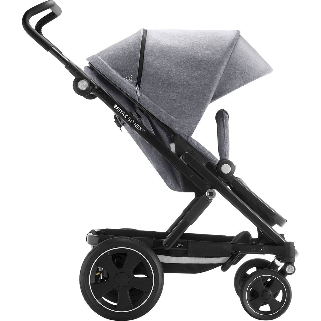 Britax Romer universālie rati Go Next², Black/grey melange cena un informācija | Bērnu rati | 220.lv