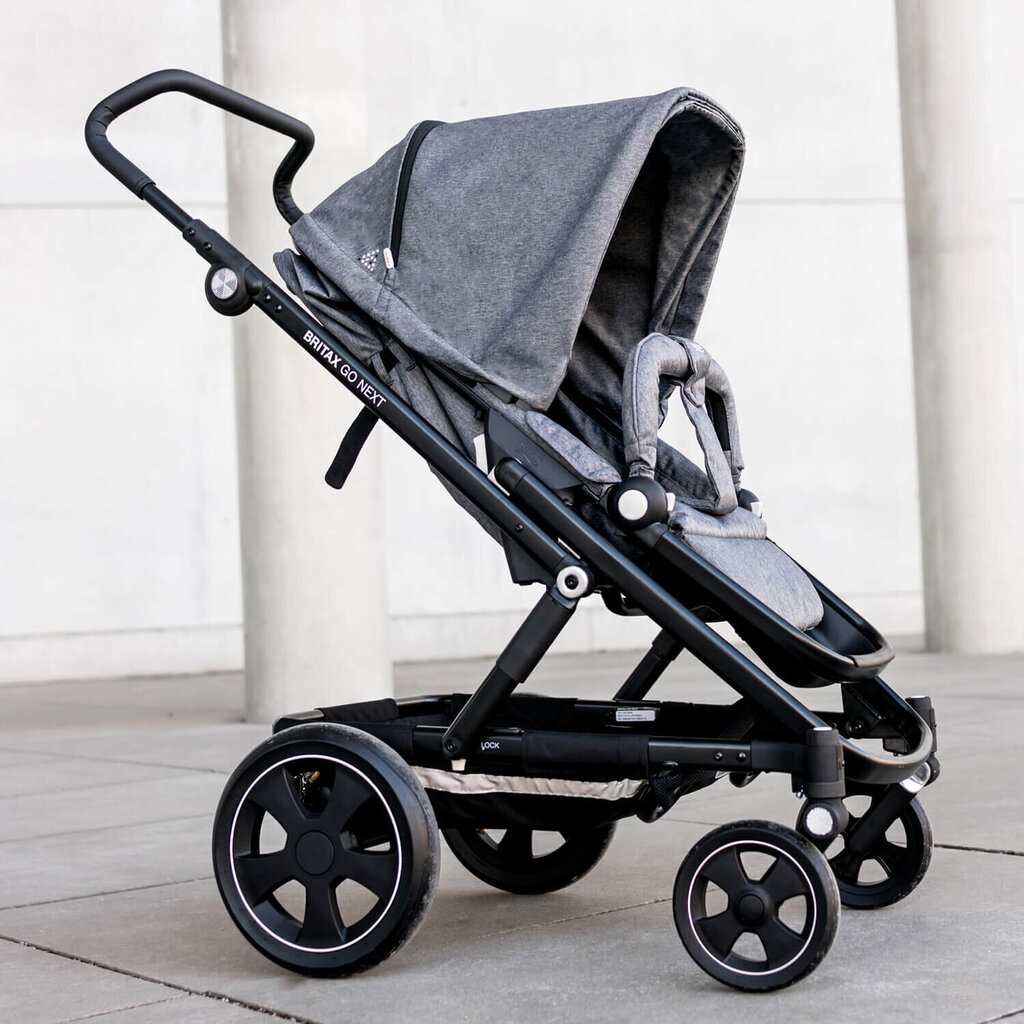 Britax Romer universālie rati Go Next², Black/grey melange cena un informācija | Bērnu rati | 220.lv