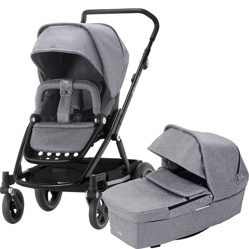 Britax Romer universālie rati Go Next², Black/grey melange cena un informācija | Bērnu rati | 220.lv