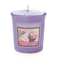 Yankee Candle aromātiskā svece Sweet Morning Rose, 49 g cena un informācija | Sveces un svečturi | 220.lv