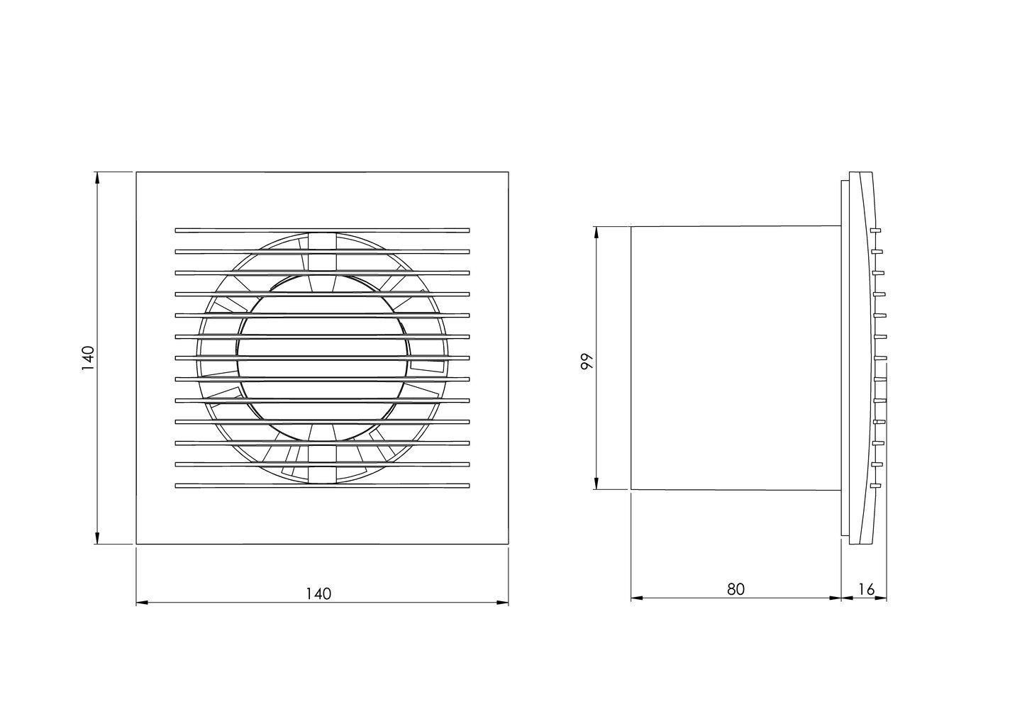 Elektroventilators EUROPLAST E-EXTRA EE100S, Ø100mm, sudraba cena un informācija | Ventilatori vannas istabai | 220.lv