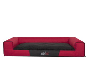 Лежак Hobbydog Victoria Exclusive L, красный / черный, 80x55 см цена и информация | Лежаки, домики | 220.lv