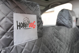 Чехол для автомобильных сидений Hobbydog на липучке Velcro с бортами, серый, 220x140 см цена и информация | Аксессуары для путешествий | 220.lv