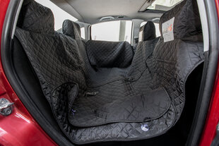 Чехол для автомобильных сидений Hobbydog на липучке Velcro с бортами, черный, 190x140 см цена и информация | Для путешествий | 220.lv