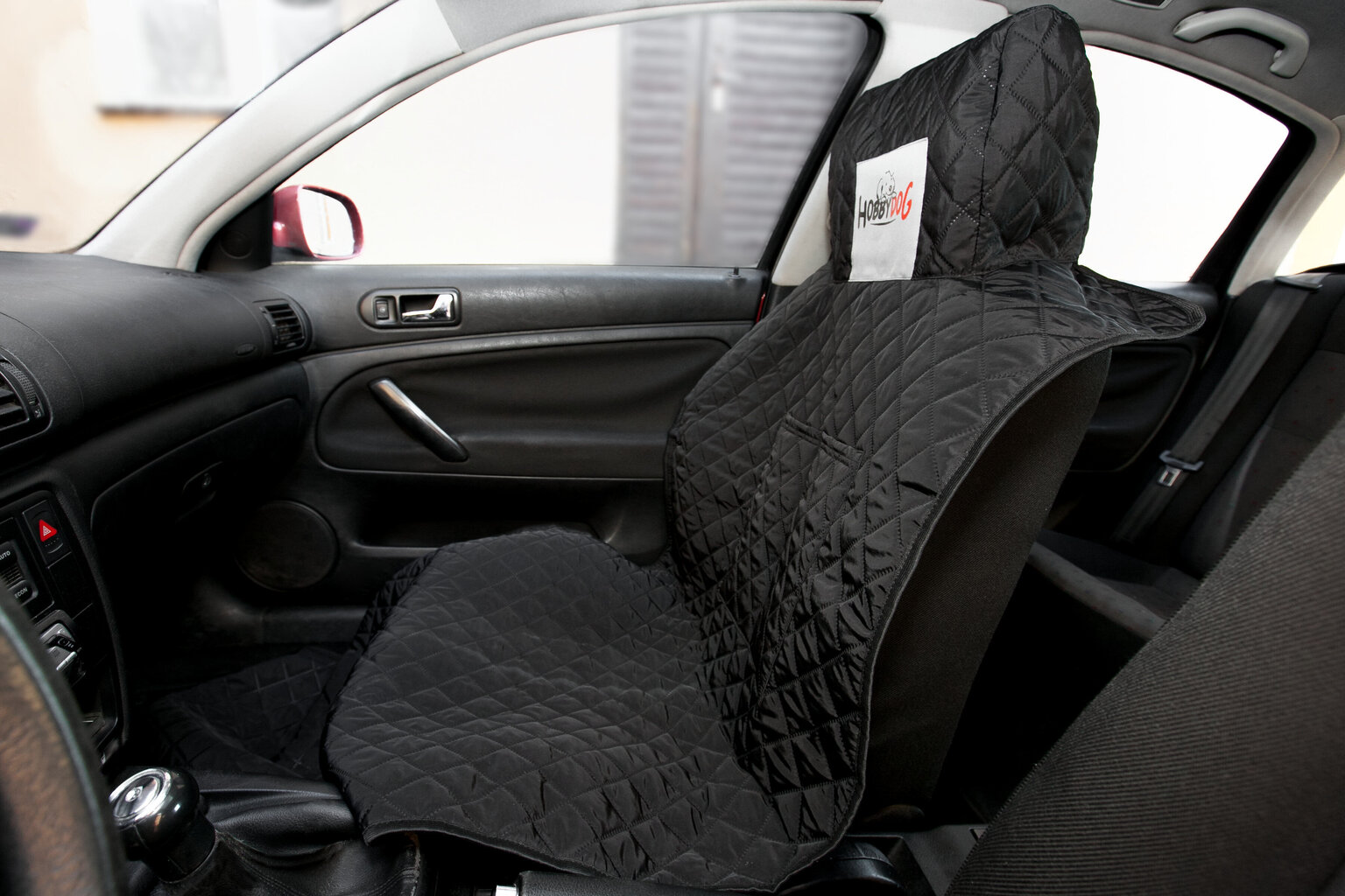 Hobbydog automašīnas sēdekļu pārvalks ar velcro rāvējslēdzēju, melns, 160x140 cm cena un informācija | Ceļojumu piederumi | 220.lv