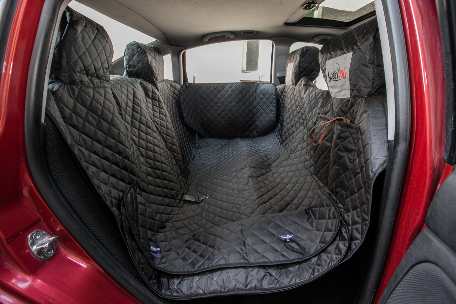 Hobbydog automašīnas sēdekļu pārvalks ar malām, melns, 160x140 cm цена и информация | Ceļojumu piederumi | 220.lv