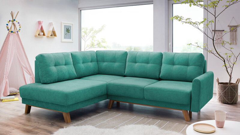 Stūra dīvāns BoboChic Balio L, zaļš cena | 220.lv