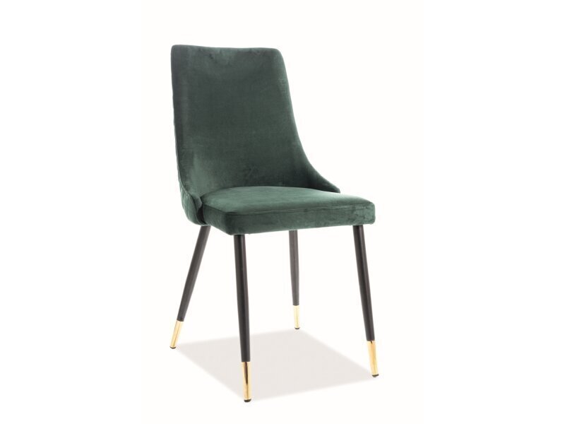 2-u krēslu komplekts Signal Meble Piano, zaļš cena un informācija | Virtuves un ēdamistabas krēsli | 220.lv