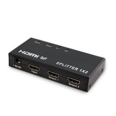 SAVIO HDMI хаб, 1 вход, 2 выхода CL-42, Черный цена и информация | Адаптеры и USB разветвители | 220.lv