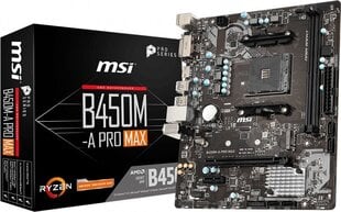 MSI B450M-A PRO MAX cena un informācija | Mātesplates | 220.lv