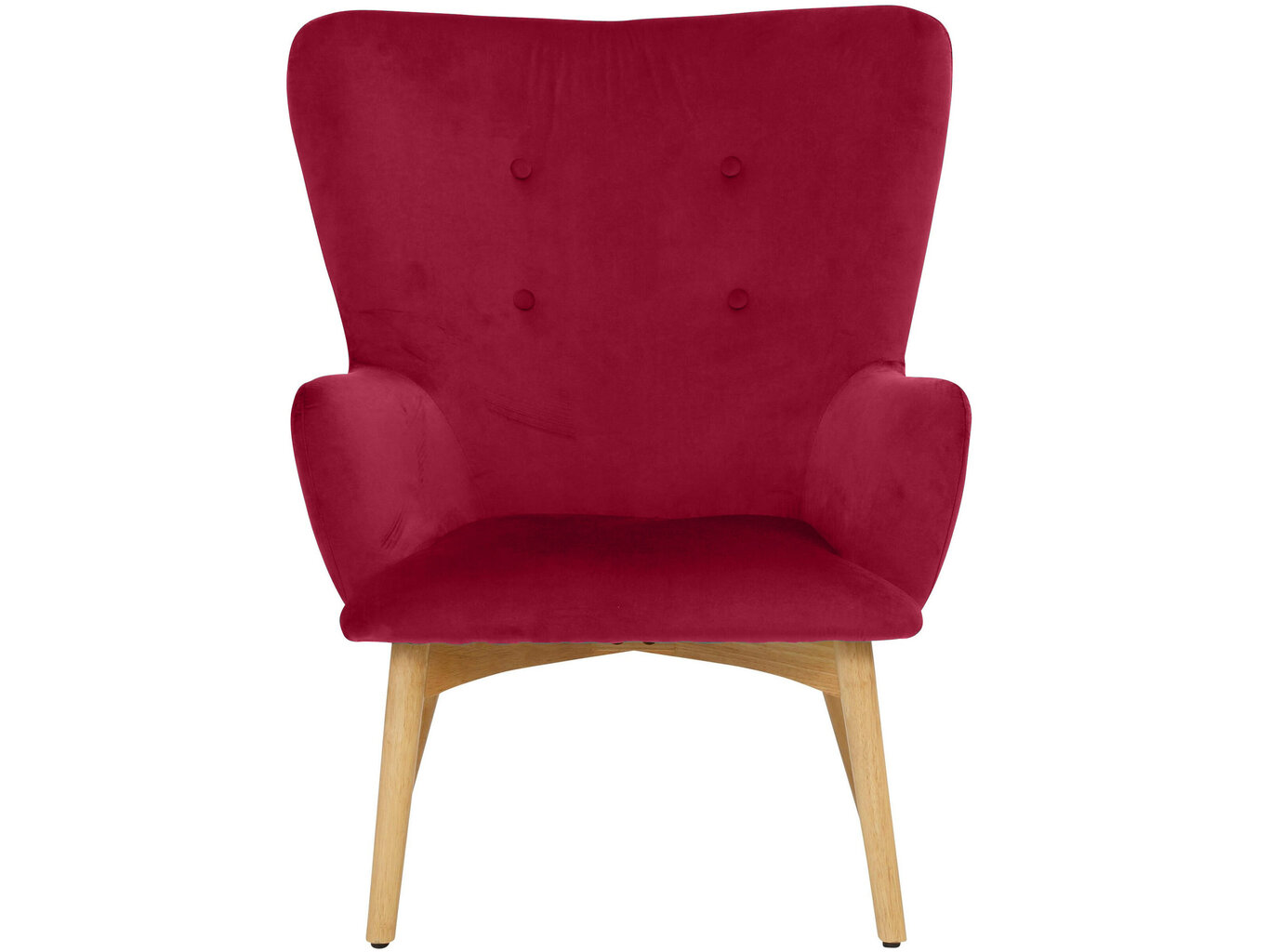 Krēsls ar kāju balstu Notio Living Newman, sarkans cena un informācija | Atpūtas krēsli | 220.lv