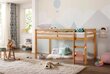 Bērnu gulta Notio Living Alpi 90, gaiši brūna цена и информация | Bērnu gultas | 220.lv