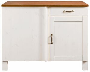 Угловая тумбочка Notio Living Dennis 60, белого /коричневого цвета цена и информация | Кухонные шкафчики | 220.lv