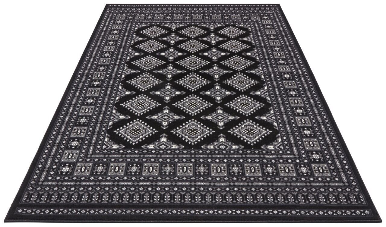 Nouristan Mirkan paklājs Sao Buchara 160x230 cm, melns cena un informācija | Paklāji | 220.lv