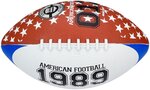 Amerikāņu futbola bumba New Port 16RJ, brūna/balta/zila, 28 cm