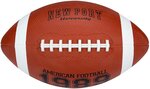 Amerikāņu futbola bumba New Port 16RJ, brūna/balta/melna, 28 cm