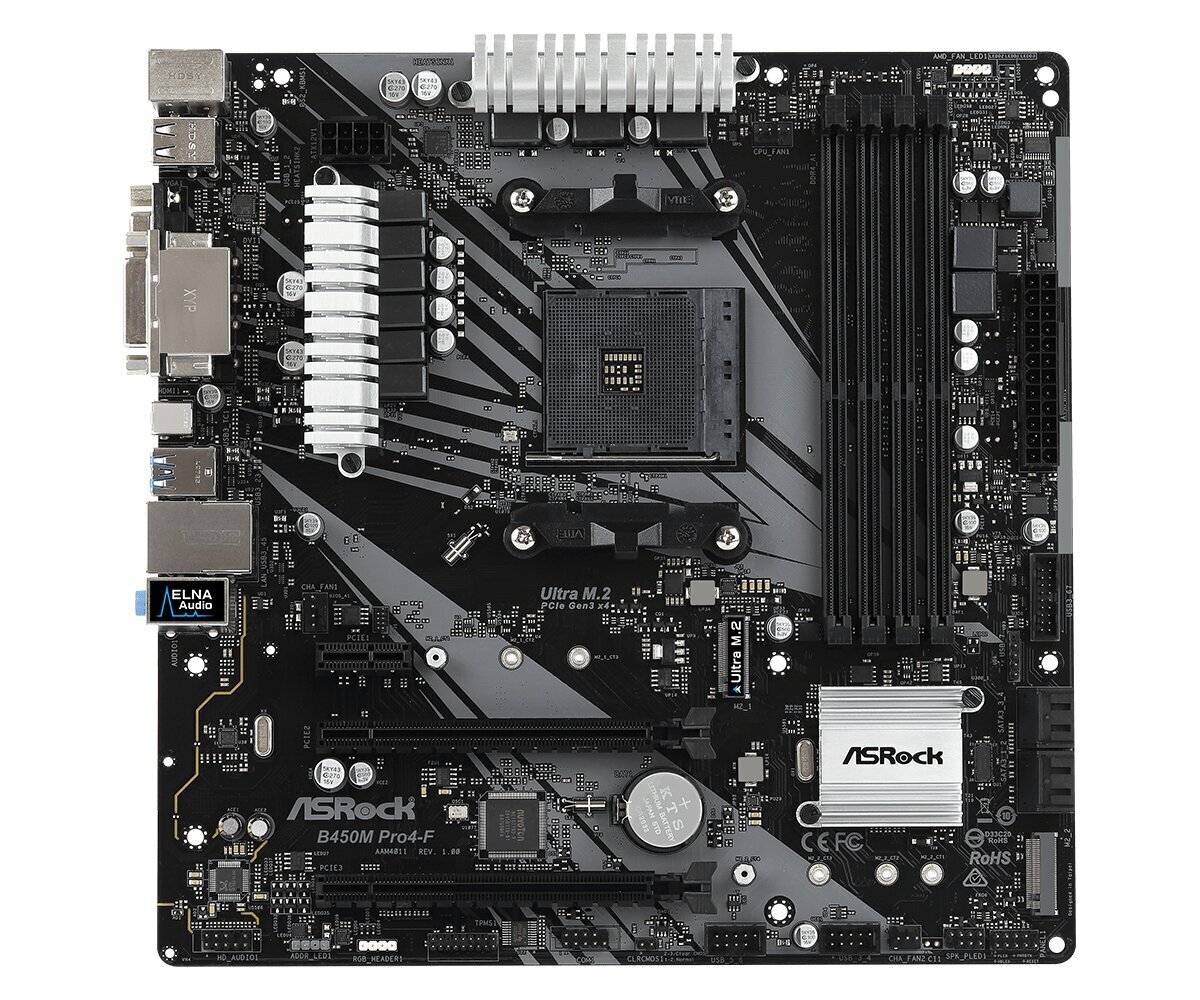 Asrock B450M Pro4-F цена и информация | Mātesplates | 220.lv