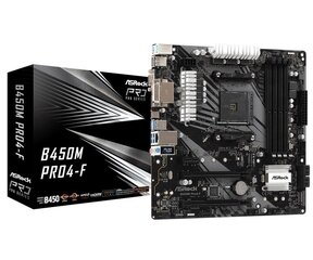 Asrock B450M Pro4-F цена и информация | Материнские платы	 | 220.lv