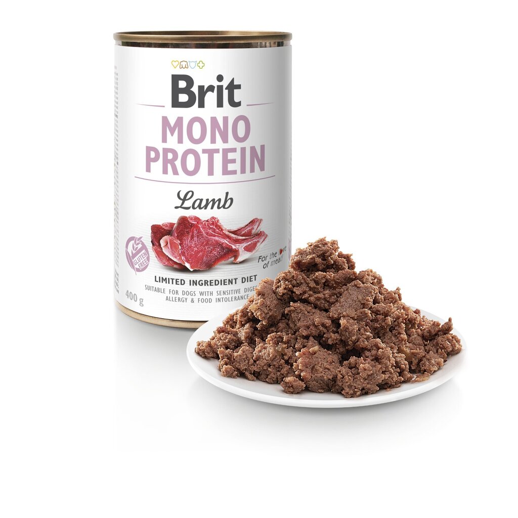 Brit Care Lamb Mono Protein Konservēts 400g Suņiem cena un informācija | Konservi suņiem | 220.lv