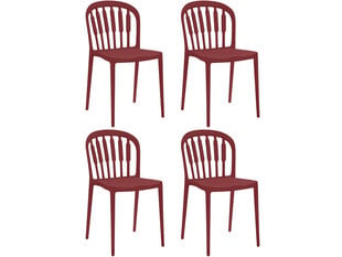 4-u krēslu komplekts Notio Living Linz, sarkans cena un informācija | Virtuves un ēdamistabas krēsli | 220.lv