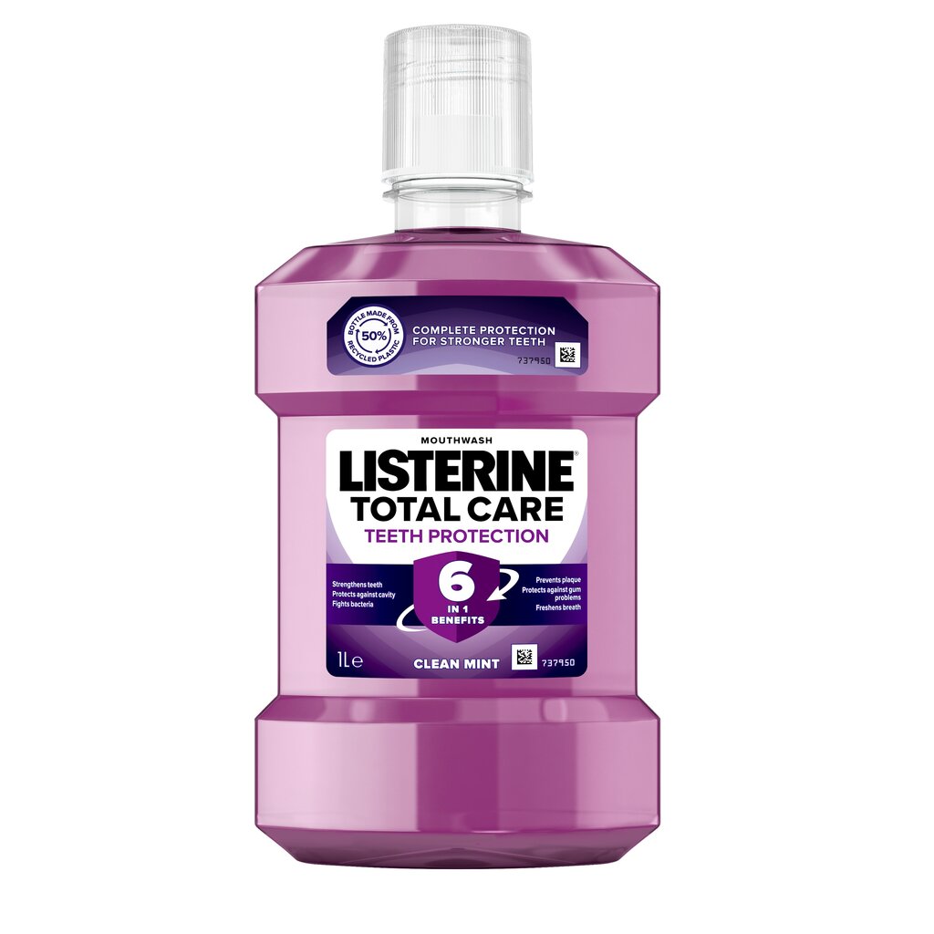 Mutes skalošanas līdzeklis Listerine Total Care 6in1, 1000 ml cena un informācija | Zobu pastas, birstes | 220.lv