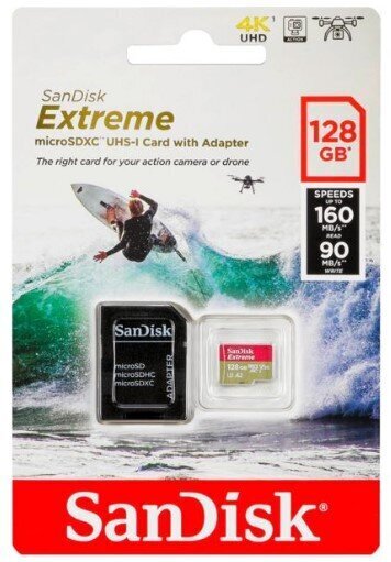 Sandisk MicroSDXC 128GB (+SD adapteris) цена и информация | Atmiņas kartes mobilajiem telefoniem | 220.lv