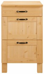 Шкаф Notio Living Dennis с 3 ящиками, светло - коричневый цена и информация | Кухонные шкафчики | 220.lv