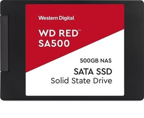 SSD WD RED 500GB 2.5" SATA WDS500G1R0A цена и информация | Внутренние жёсткие диски (HDD, SSD, Hybrid) | 220.lv