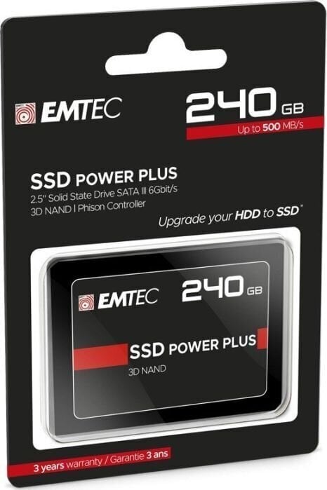 Emtec ECSSD240GX150 цена и информация | Iekšējie cietie diski (HDD, SSD, Hybrid) | 220.lv