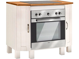 Шкаф для духовки Notio Living Dennis, белый/коричневый цена и информация | Кухонные шкафчики | 220.lv