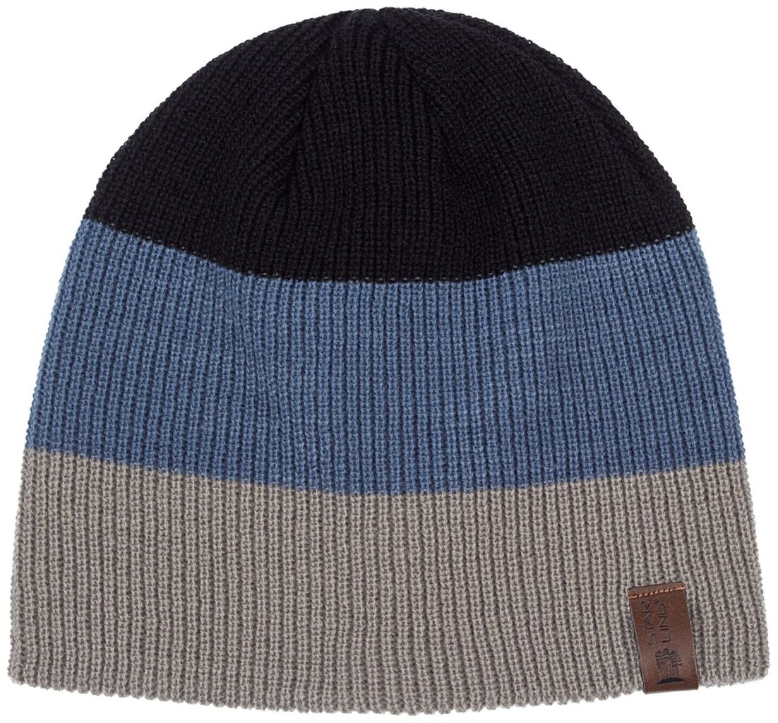 Starling cepure zēniem Wolf, blue/black/grey cena un informācija | Ziemas apģērbs bērniem | 220.lv