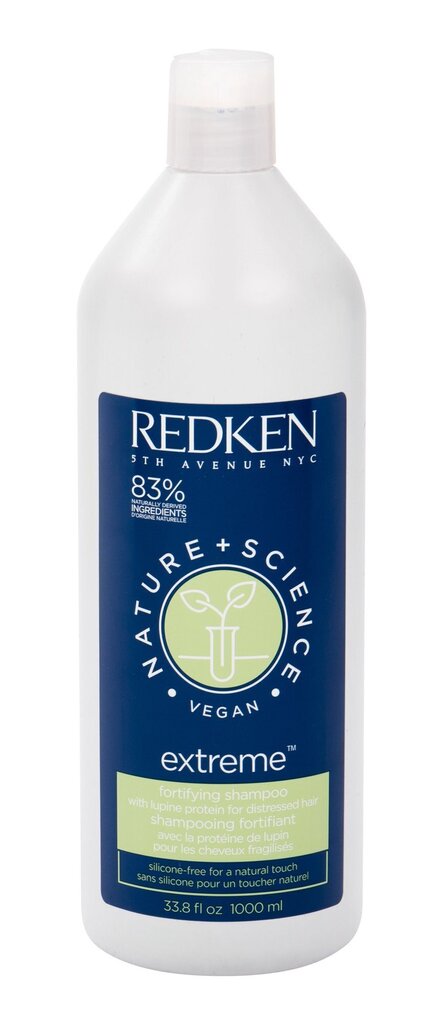 Stiprinošs šampūns bojātiem matiem Redken Nature & Science Vegan Extreme 1000 ml - W cena un informācija | Šampūni | 220.lv