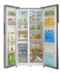 Midea MRS518SNX Side-by-Side ledusskapis ar saldētavu, 178.80 cm NoFrost, nerūsējošais tērauds cena un informācija | Ledusskapji | 220.lv