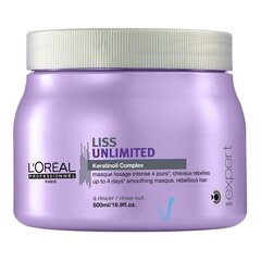 Nogludinoša matu mska L'Oreal Expert Liss Unlimited Mask 500 ml цена и информация | Распылите крем-спрей на волосы на расстоянии 20-25 см, расчешите их расческой. | 220.lv