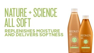 Maigumu piešķirošs matu šampūns Redken Nature + Science All Soft 1000 ml cena un informācija | Šampūni | 220.lv