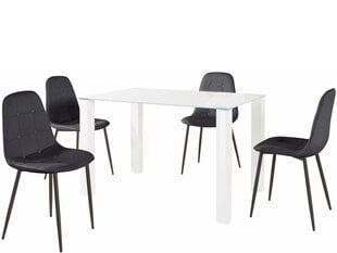 Комплект мебели для столовой Notio Living Dante 120, белый/черный цена и информация | Комплекты мебели для столовой | 220.lv