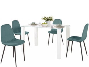 Комплект мебели для столовой Notio Living Dante 120, белый/синий цена и информация | Комплекты мебели для столовой | 220.lv