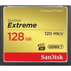 SanDisk Extreme CF 128GB 120/85 Mbps цена и информация | Карты памяти для фотоаппаратов | 220.lv